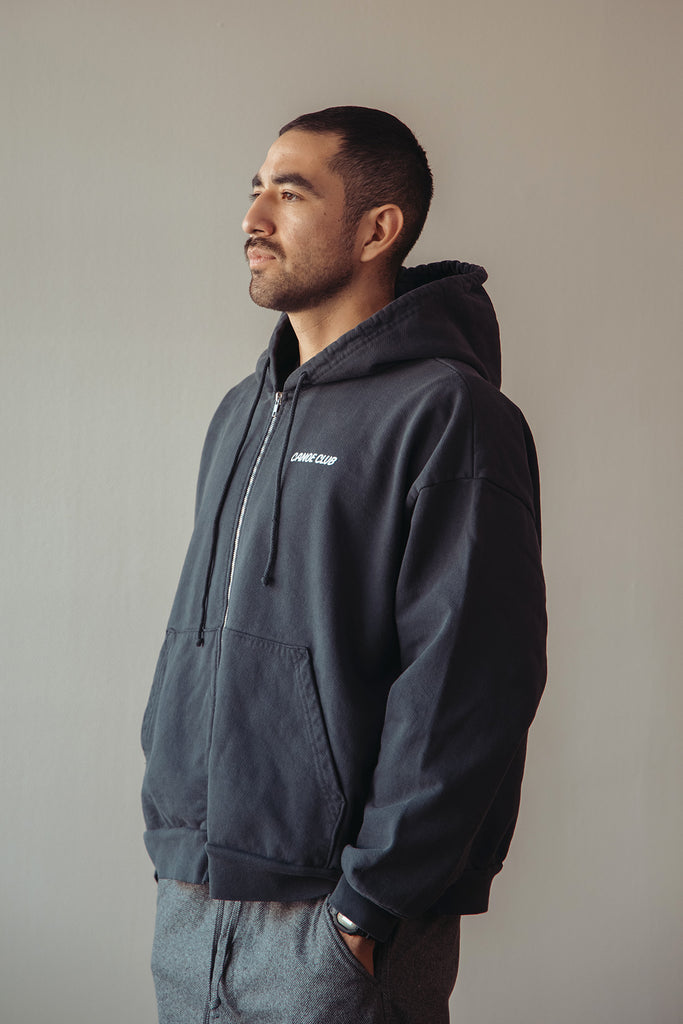 Canoe Club Collaborations - Logo Zip Hoodie - Graphite - Canoe Club