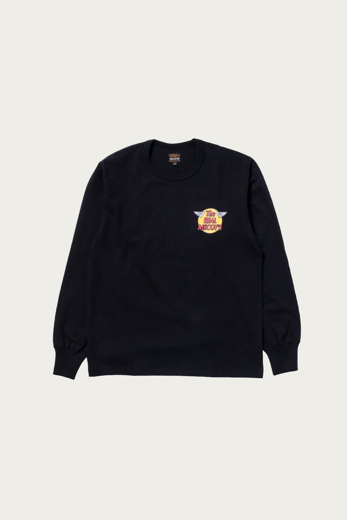 The Real McCoys - The Real McCoys Logo Tee L/S - Black - Canoe Club