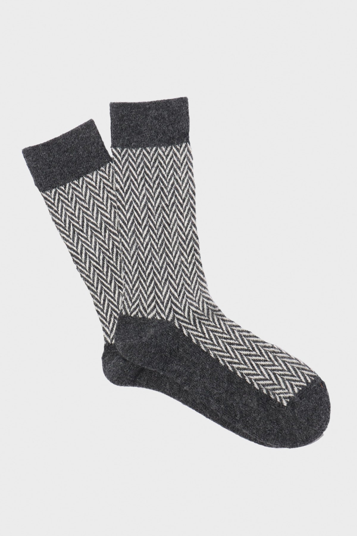 Anonymous Ism - Wool Herringbone Crew - Charcoal - Canoe Club
