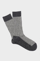 Anonymous Ism - Wool Herringbone Crew - Charcoal - Canoe Club