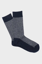 Anonymous Ism - Wool Herringbone Crew - Indigo - Canoe Club