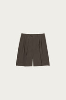 Auralee - Light Wool Max Gabardine Shorts - Dark Brown - Canoe Club