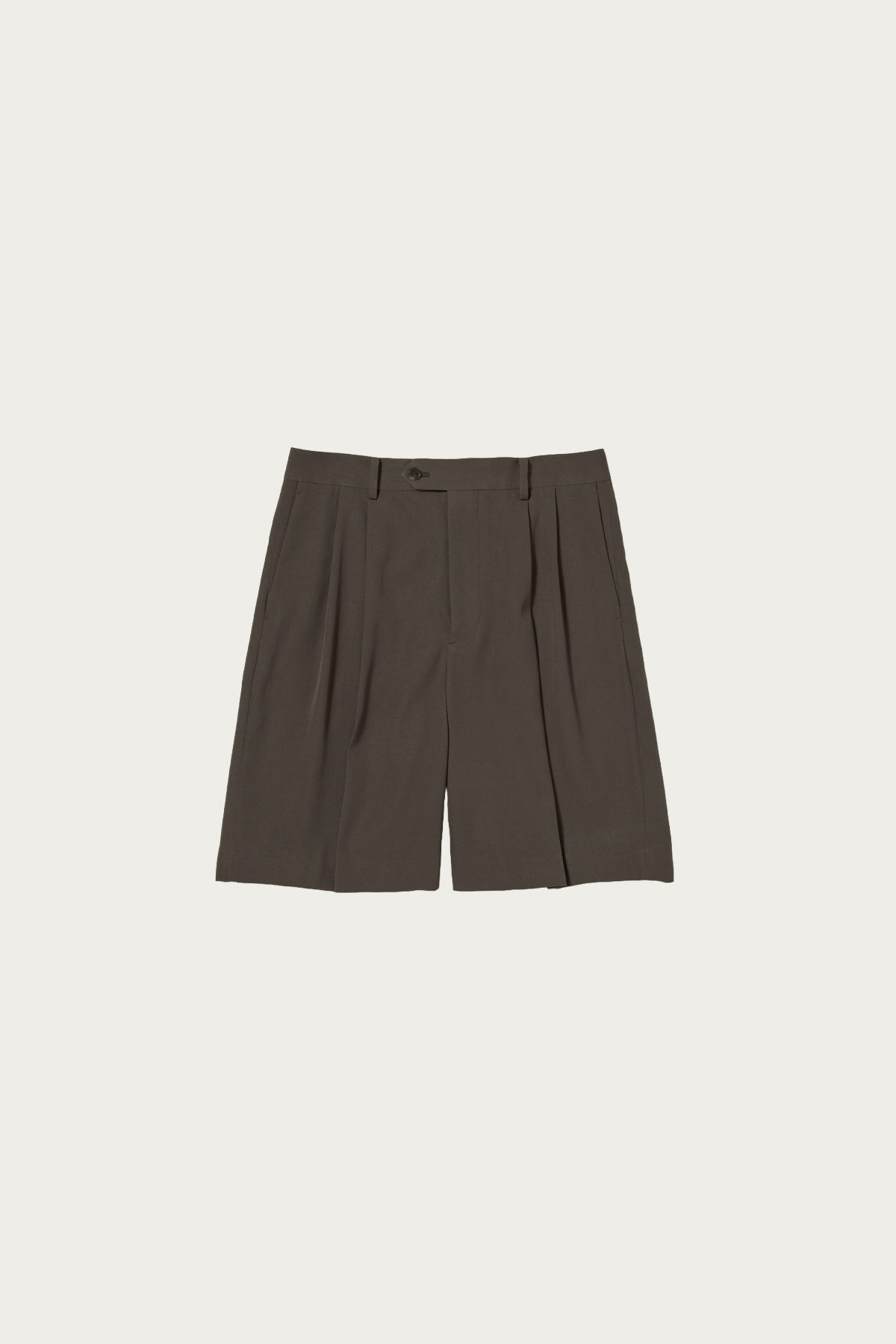 Auralee Light Wool Max Gabardine Shorts | Dark Brown | Canoe Club