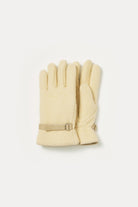 Auralee - Brushed Alpaca Wool Melton Gloves - Light Beige - Canoe Club