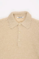 Auralee - Brushed Super Kid Mohair Knit Polo - Beige - Canoe Club