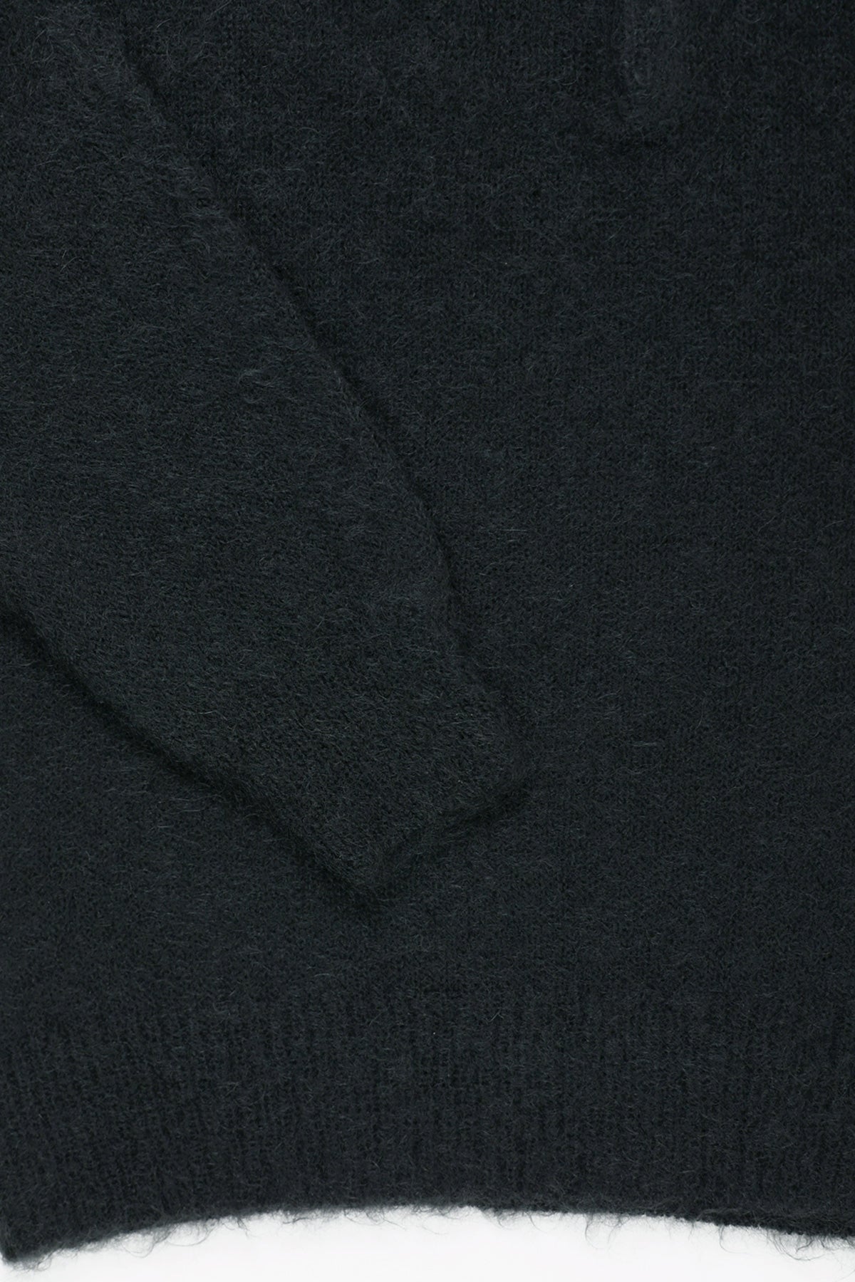 Auralee Brushed Super Kid Mohair Knit Polo | Ink Black | Canoe Club