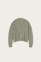 Auralee - Cotton Cashmere Cord Knit Cardigan - Lime/Navy - Canoe Club