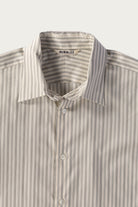 Auralee - Cotton Silk Stripe Shirt - Light Grey Stripe - Canoe Club