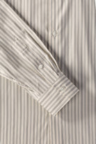 Auralee - Cotton Silk Stripe Shirt - Light Grey Stripe - Canoe Club