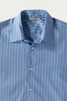 Auralee - Cotton Silk Stripe Shirt - Sax Blue Stripe - Canoe Club