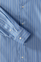 Auralee - Cotton Silk Stripe Shirt - Sax Blue Stripe - Canoe Club