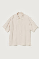 Auralee - Double Cloth Linen Hand Sewn Half Sleeved Shirt - Ivory - Canoe Club