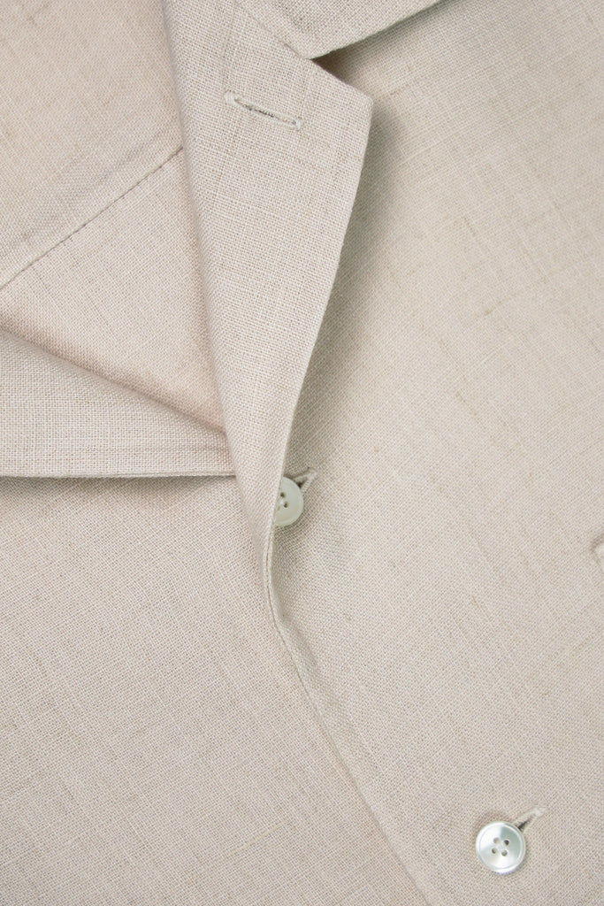 Auralee - Double Cloth Linen Hand Sewn Half Sleeved Shirt - Ivory - Canoe Club