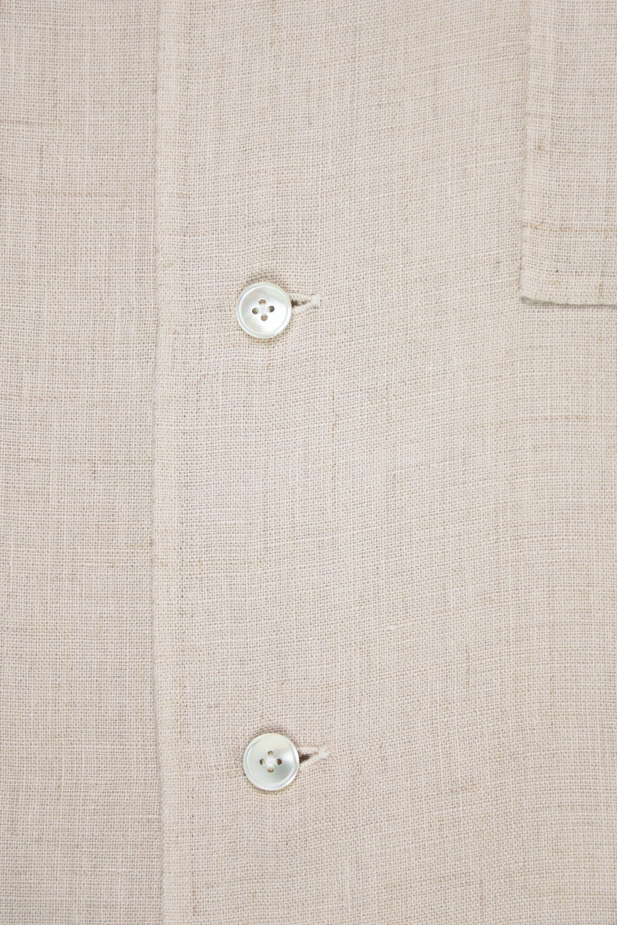 Auralee - Double Cloth Linen Hand Sewn Half Sleeved Shirt - Ivory - Canoe Club