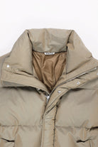 Auralee - Finx Polyester Chambray Down Coat - Olive Khaki Chambray - Canoe Club