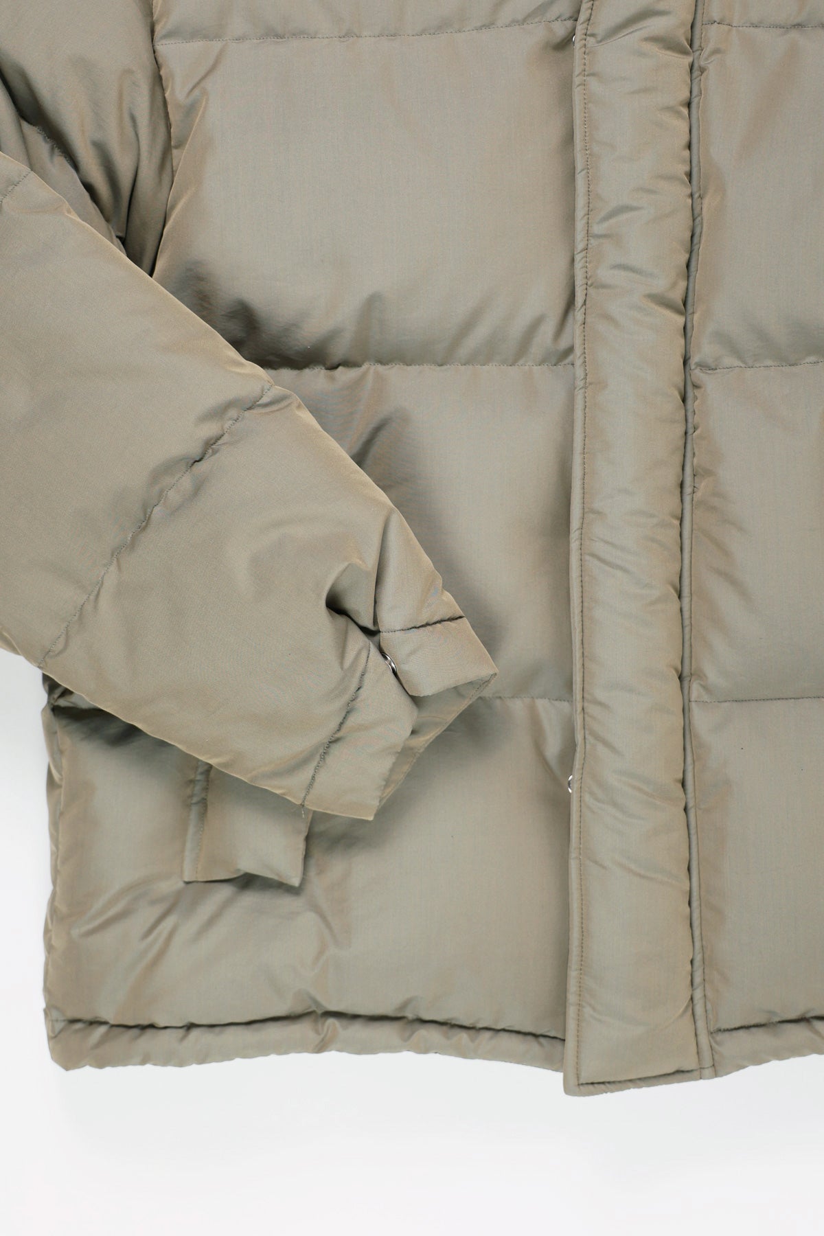 Auralee - Finx Polyester Chambray Down Coat - Olive Khaki Chambray - Canoe Club