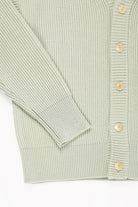 Auralee - French Merino Rib Knit Cardigan - Light Khaki - Canoe Club