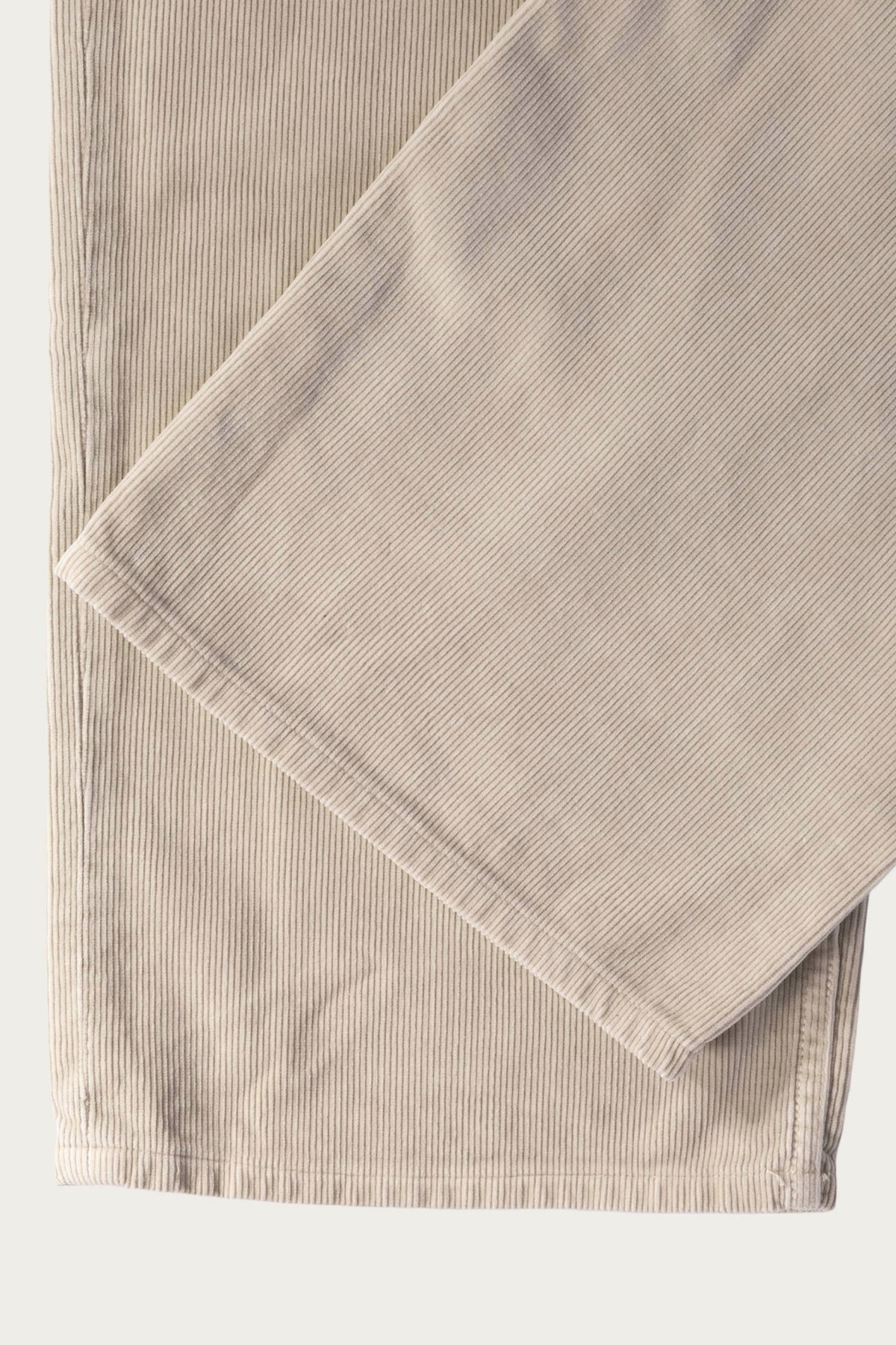 Auralee - Garment-Dyed Finx Corduroy 5P Wide Pants - White Khaki - Canoe Club
