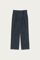 Auralee - Garment-Dyed Finx Light Chino One-Tuck Wide Pants - Black - Canoe Club