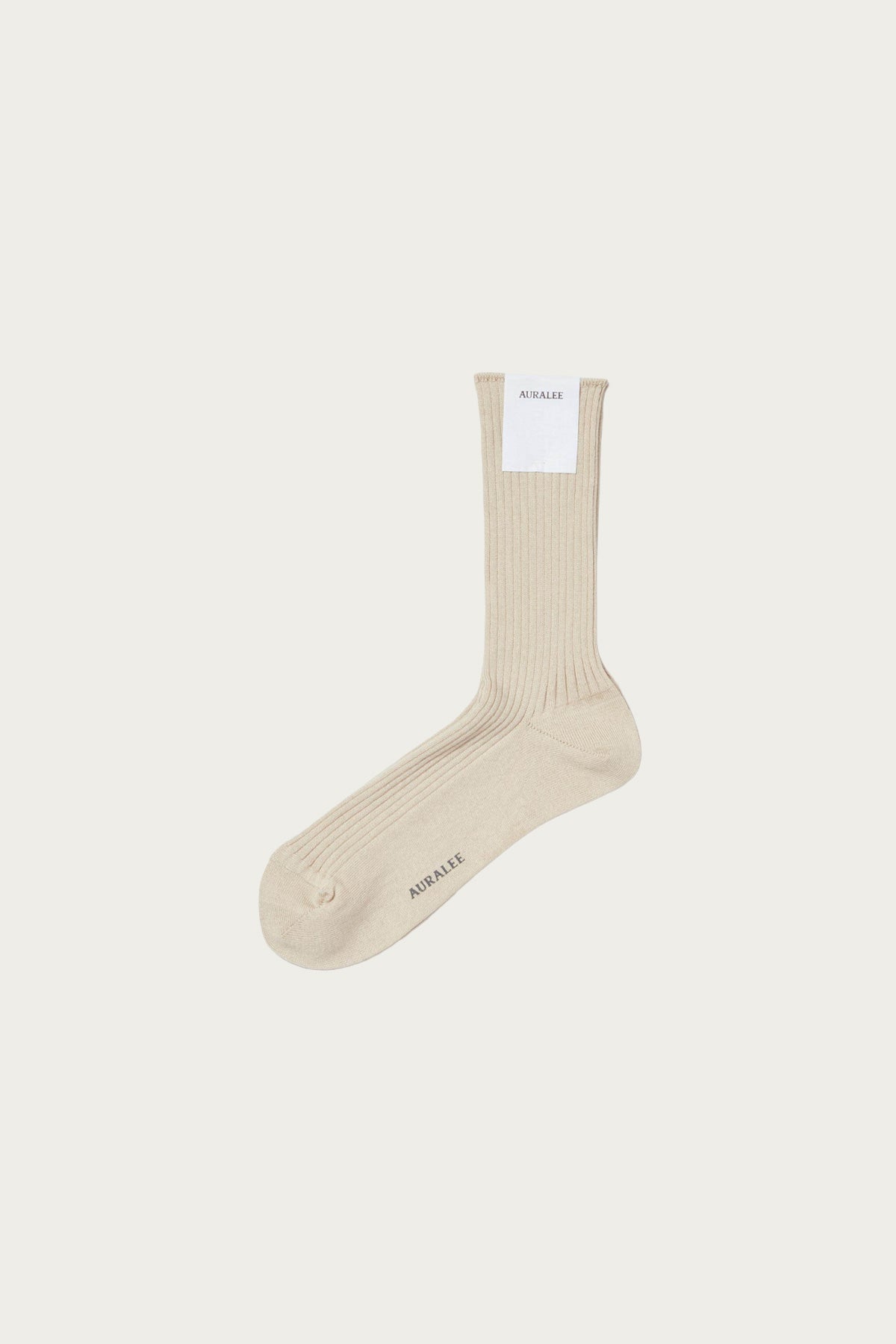 Auralee - Giza High Gauge Socks - Beige - Canoe Club