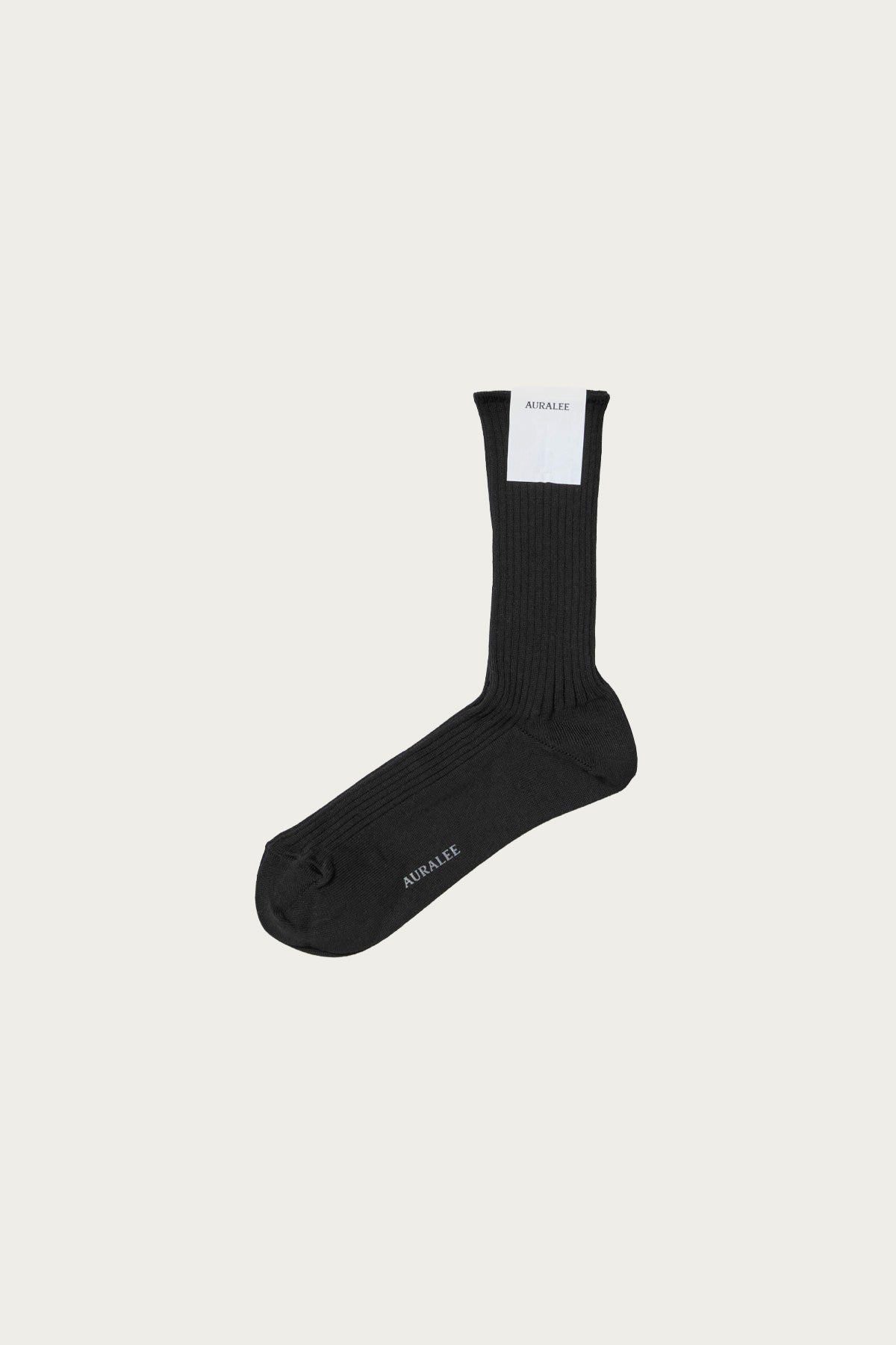 Auralee - Giza High Gauge Socks - Black - Canoe Club