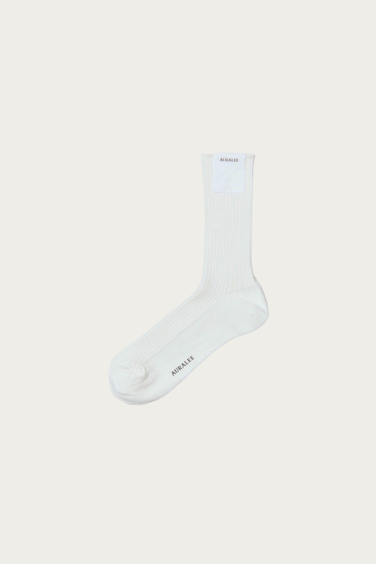 Auralee - Giza High Gauge Socks - White - Canoe Club