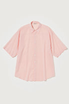 Auralee - Hard Twist Finx Organdy Half Sleeved Shirt - Light Pink Chambray - Canoe Club