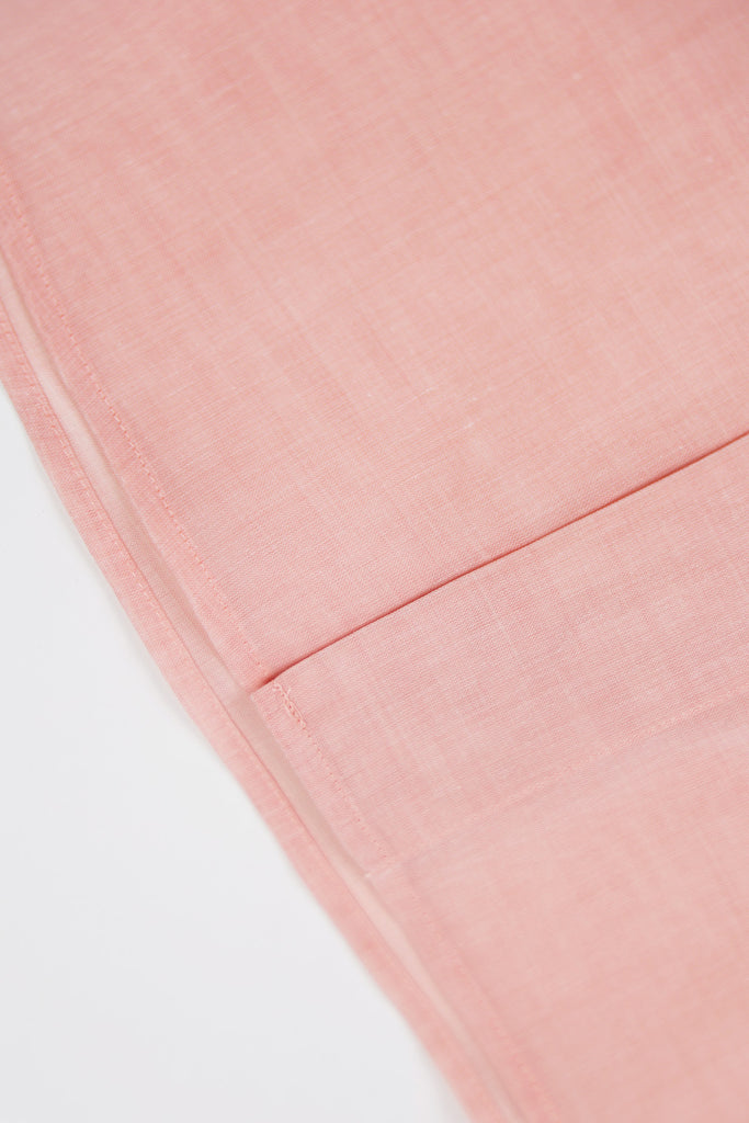 Auralee - Hard Twist Finx Organdy Half Sleeved Shirt - Light Pink Chambray - Canoe Club