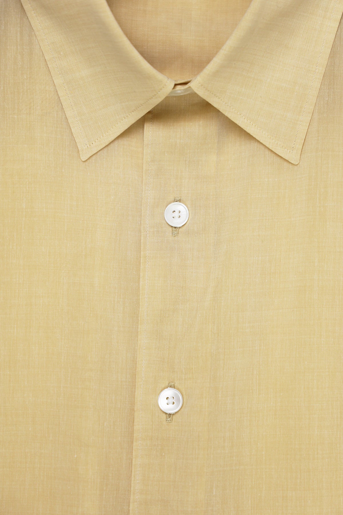 Auralee - Hard Twist Finx Organdy Shirt - Light Yellow Chambray - Canoe Club