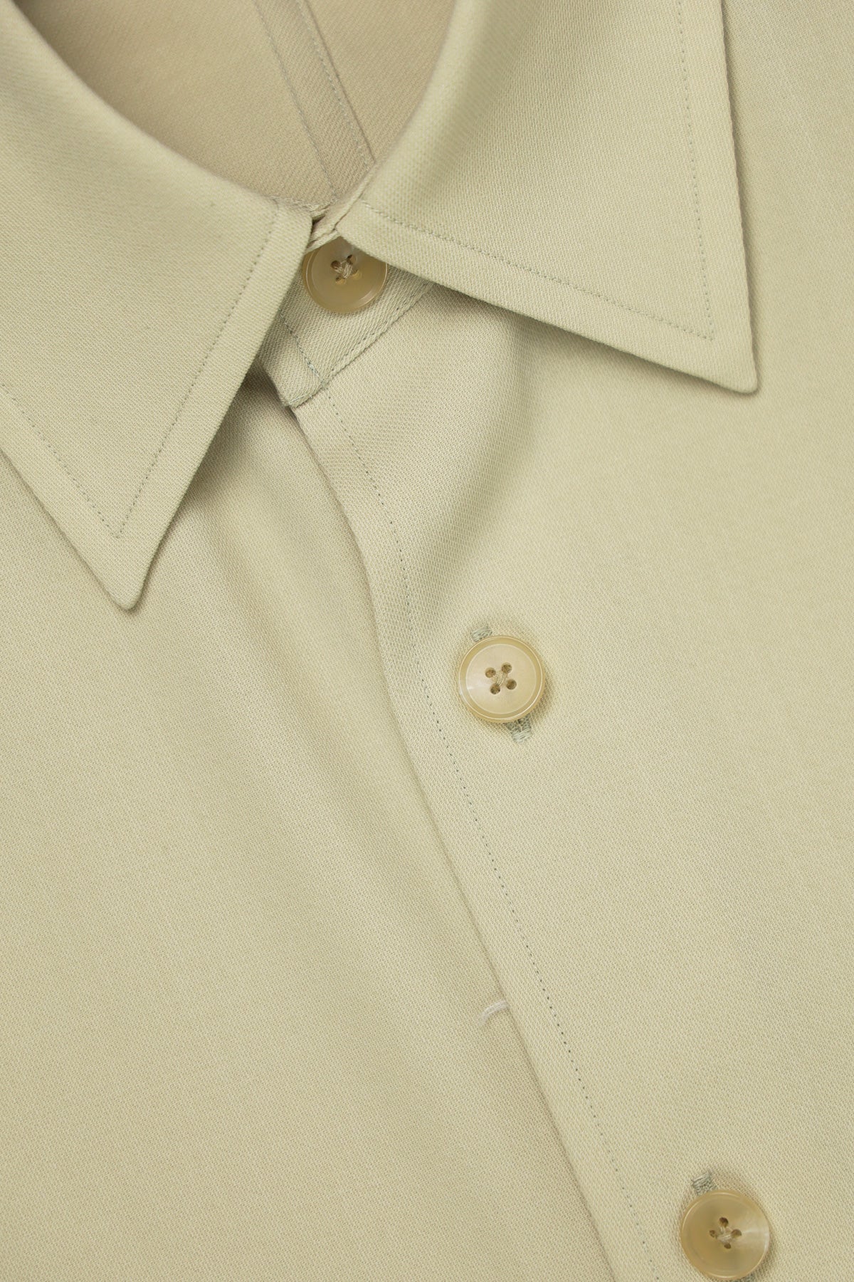 Auralee - Hard Twist Wool Dobby Shirt - Light Beige - Canoe Club