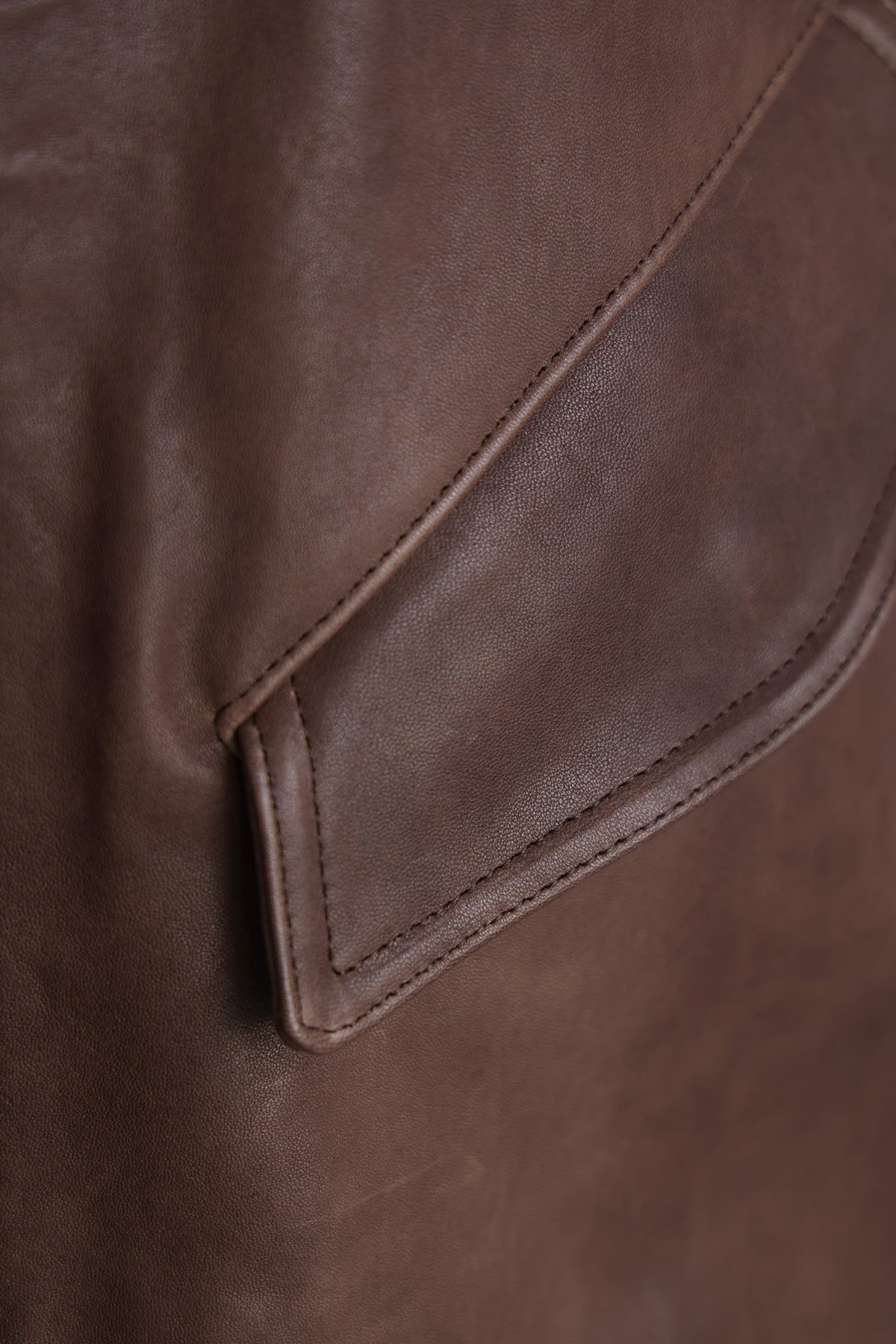 Auralee - Heavy Lamb Leather Zip Blouson - Dark Brown - Canoe Club