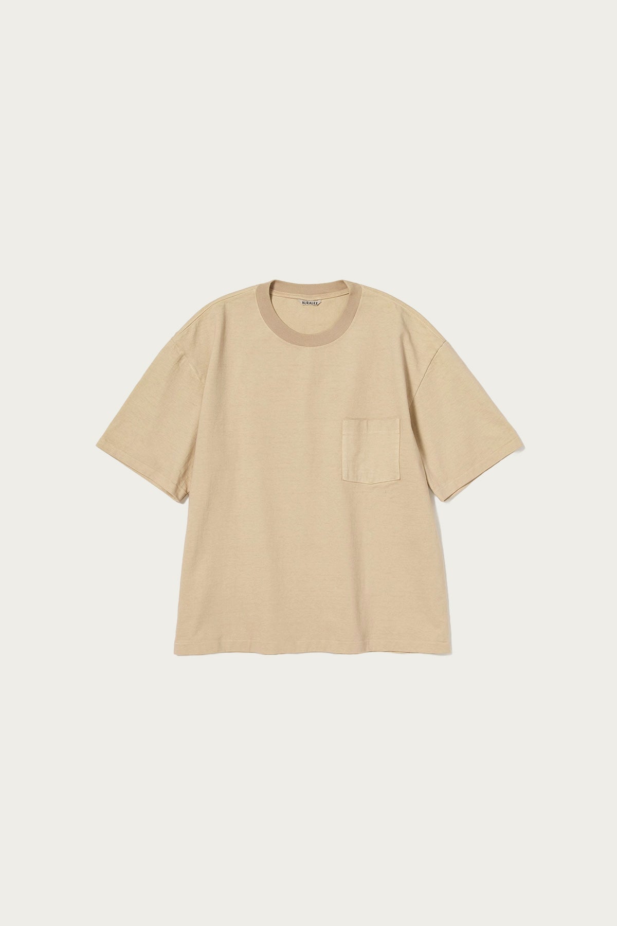 Auralee - Heavy Weight Pocket Tee - Light Camel - Canoe Club