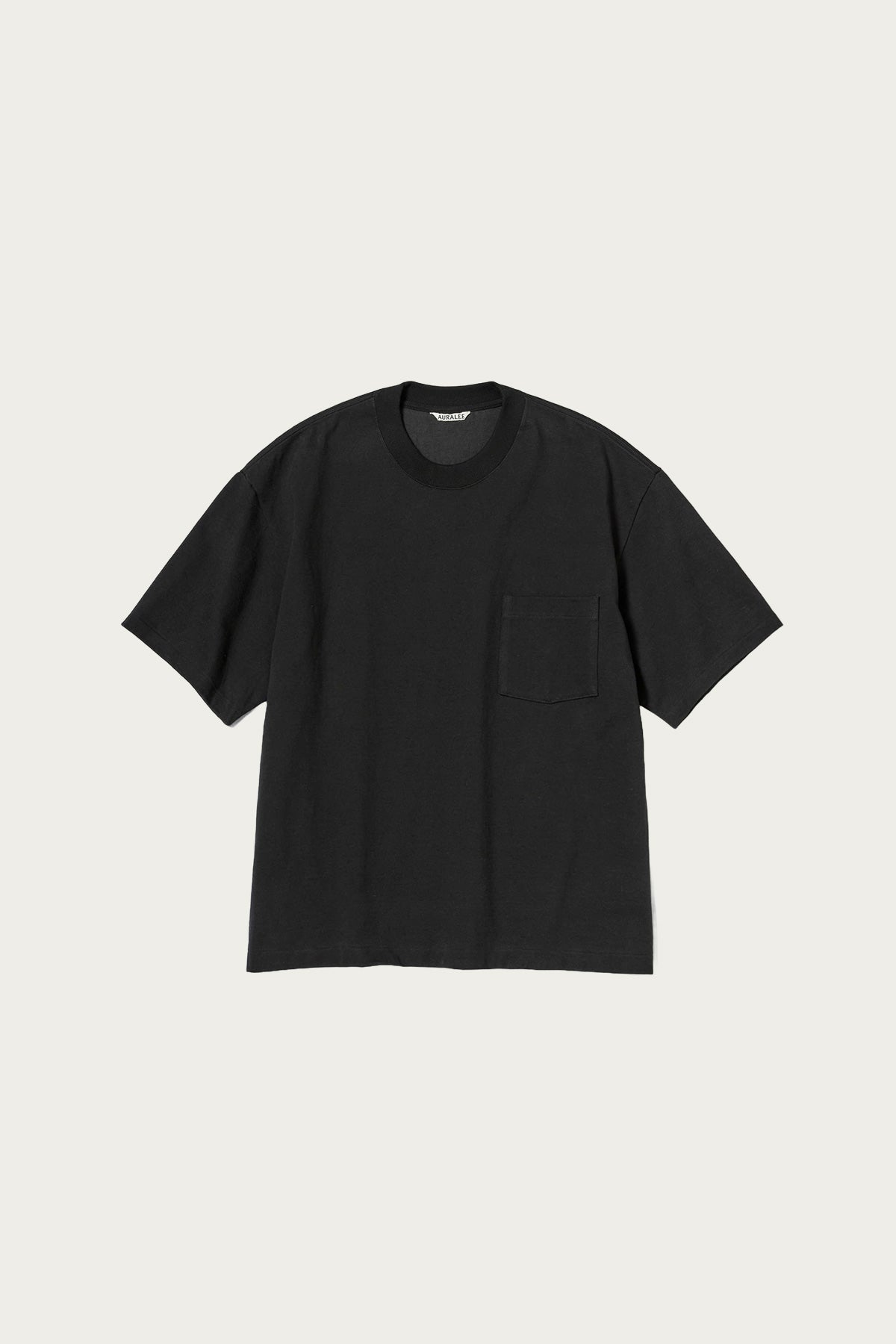 Auralee - Heavy Weight Pocket Tee - Black - Canoe Club