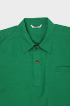 Auralee - High Density Finx Linen Weather Half Sleeve Shirt - Green - Canoe Club
