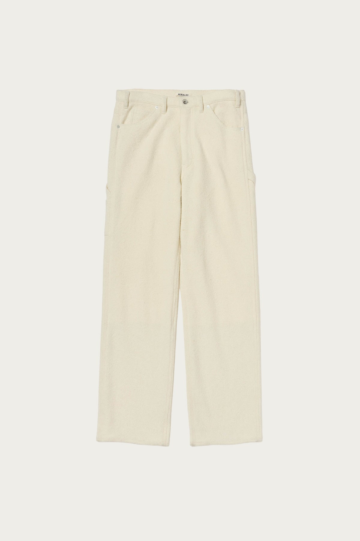 パンツ AURALEE SPUN TWEED PAINTER PANTS Auralee Homespun Tweed Painter Pants | Ivory White | Canoe Club