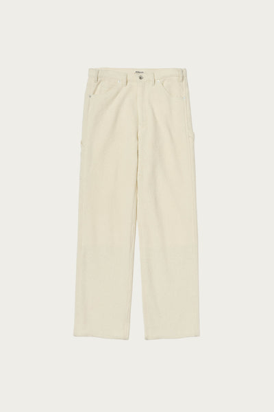 Auralee Homespun Tweed Painter Pants | Ivory White | Canoe Club