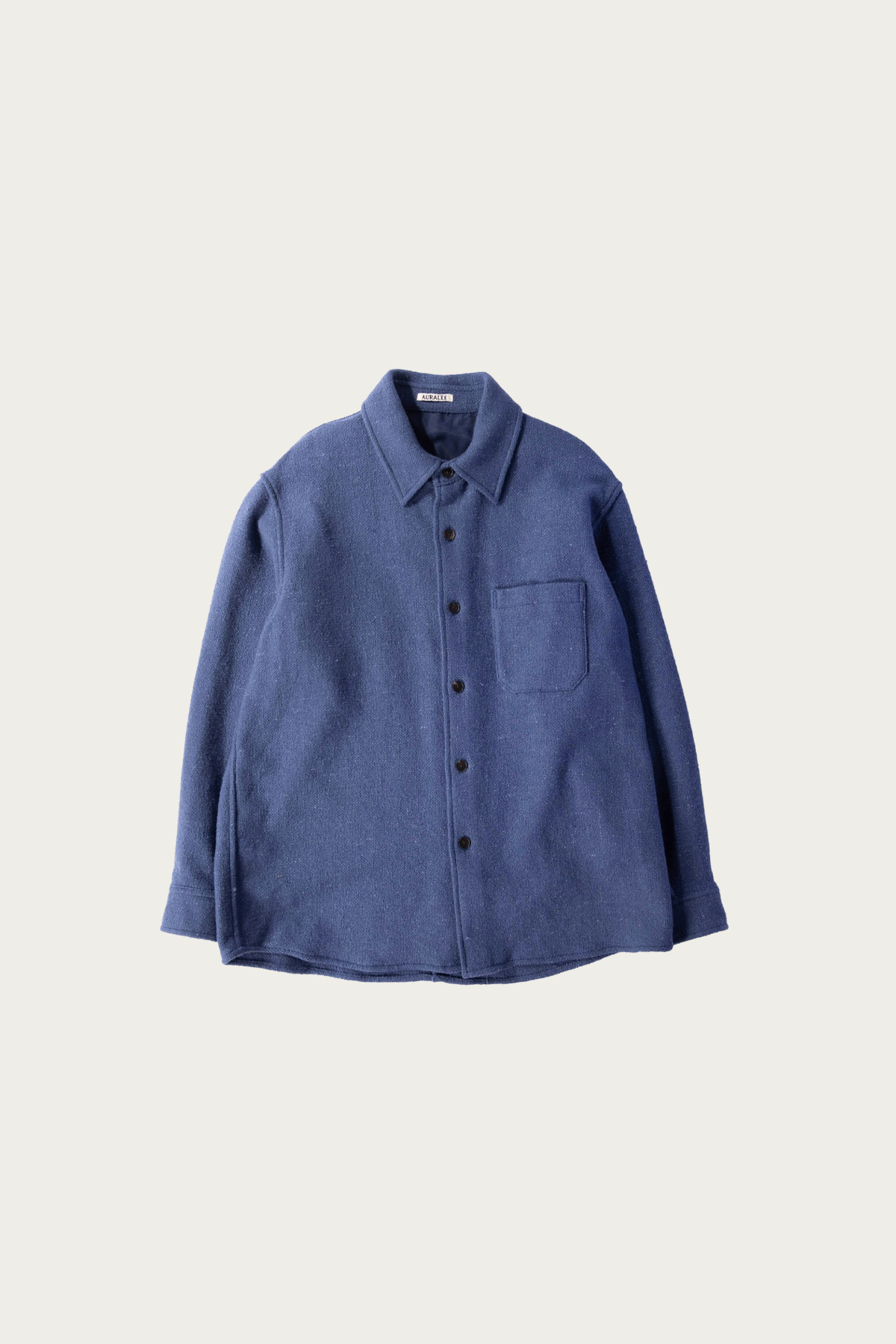 Auralee - Homespun Tweed Shirt Blouson - Dusty Blue - Canoe Club