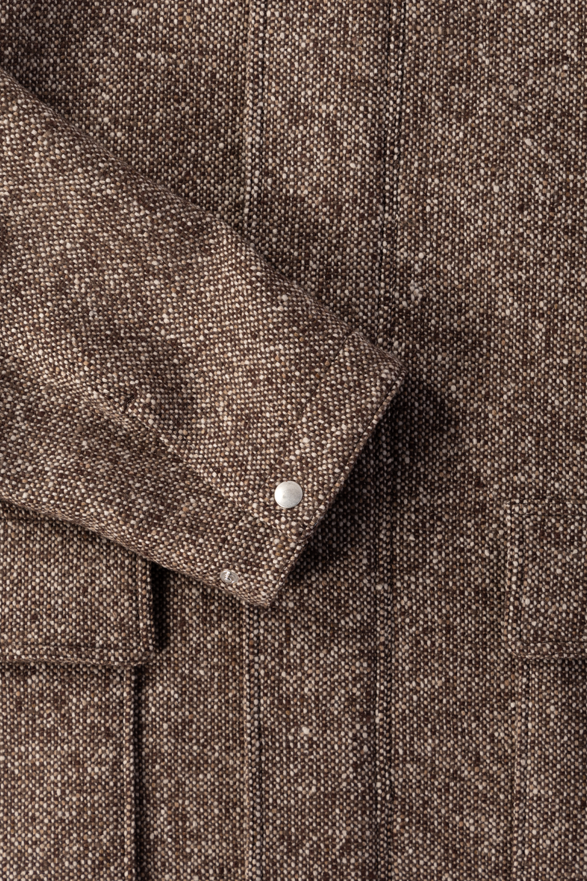 Auralee - Homespun Tweed Zip Blouson - Mix Brown - Canoe Club