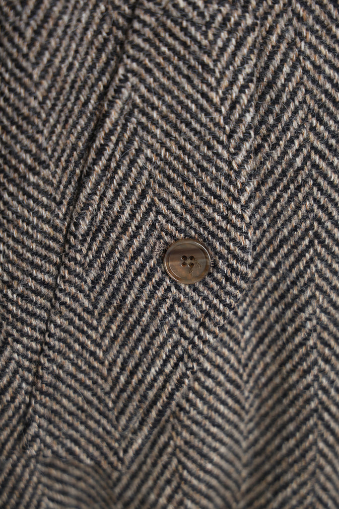 Auralee - Lama Shetland Wool Tweed Zip Blouson - Khaki Tweed - Canoe Club