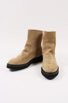 Auralee - Leather Boots - Beige Suede - Canoe Club