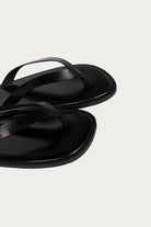 Auralee - Leather Tong Sandals - Black - Canoe Club