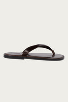 Auralee - Leather Tong Sandals - Brown - Canoe Club