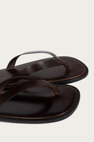 Auralee - Leather Tong Sandals - Brown - Canoe Club