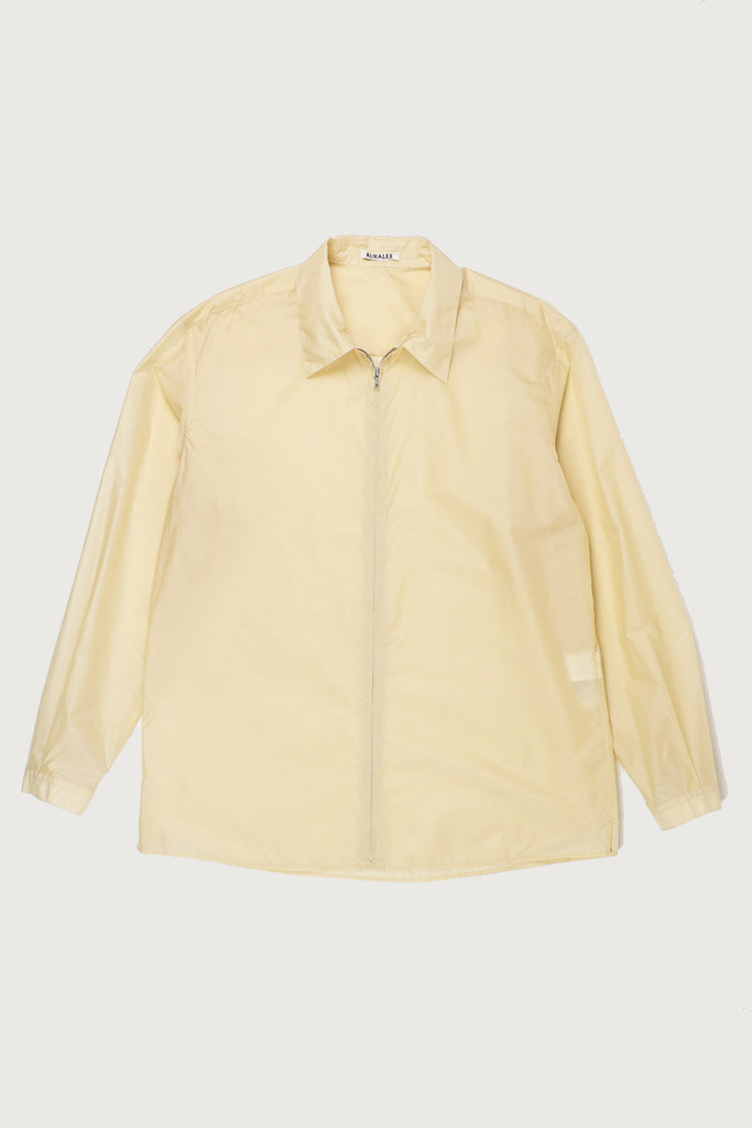 Auralee - Light Nylon Zip Shirt - Light Yellow - Canoe Club