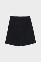 Auralee - Light Wool Max Gabardine Shorts - Black - Canoe Club