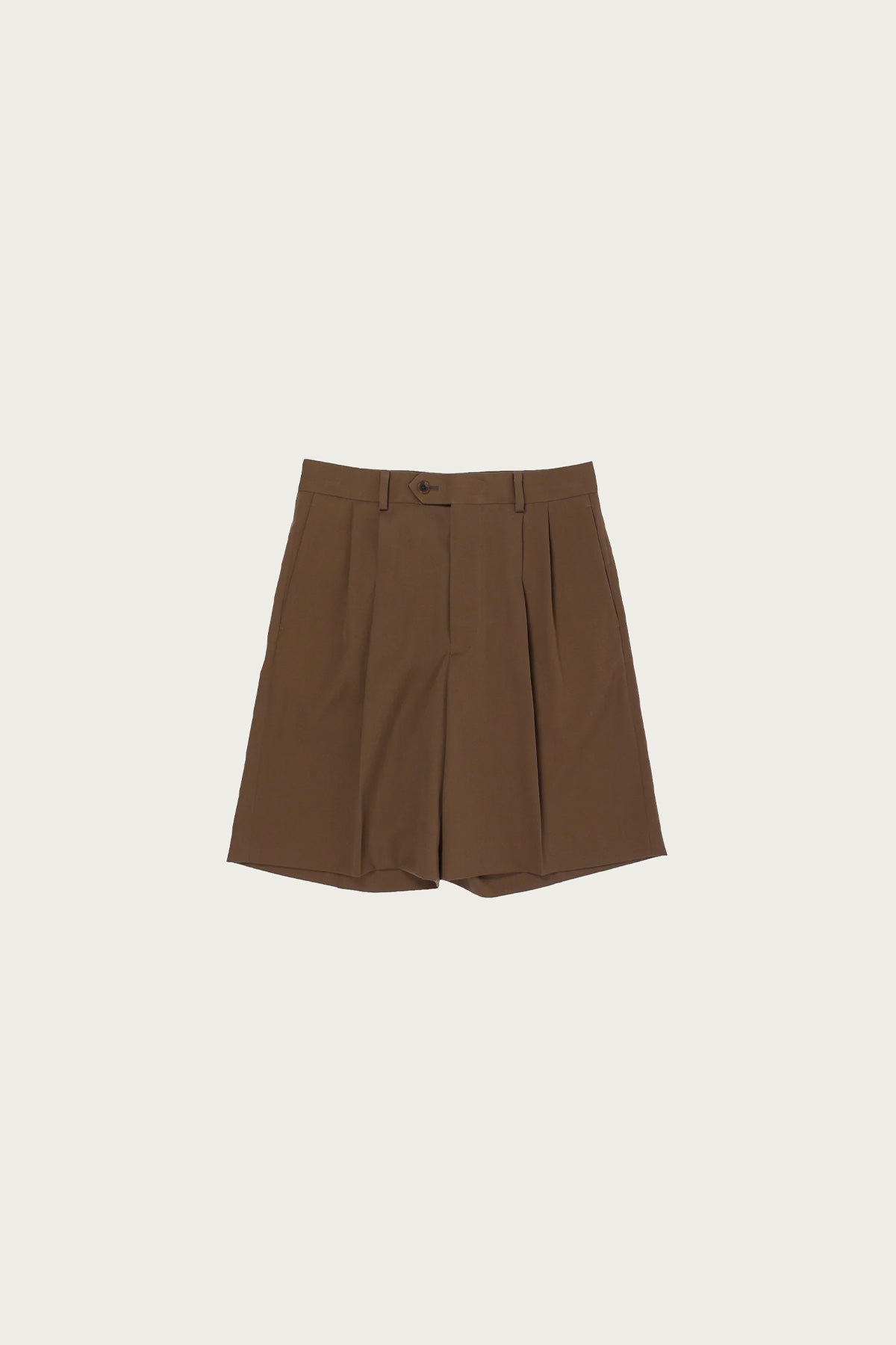 Auralee - Light Wool Max Gabardine Shorts - Dark Brown - Canoe Club