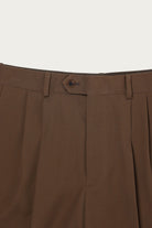 Auralee - Light Wool Max Gabardine Shorts - Dark Brown - Canoe Club