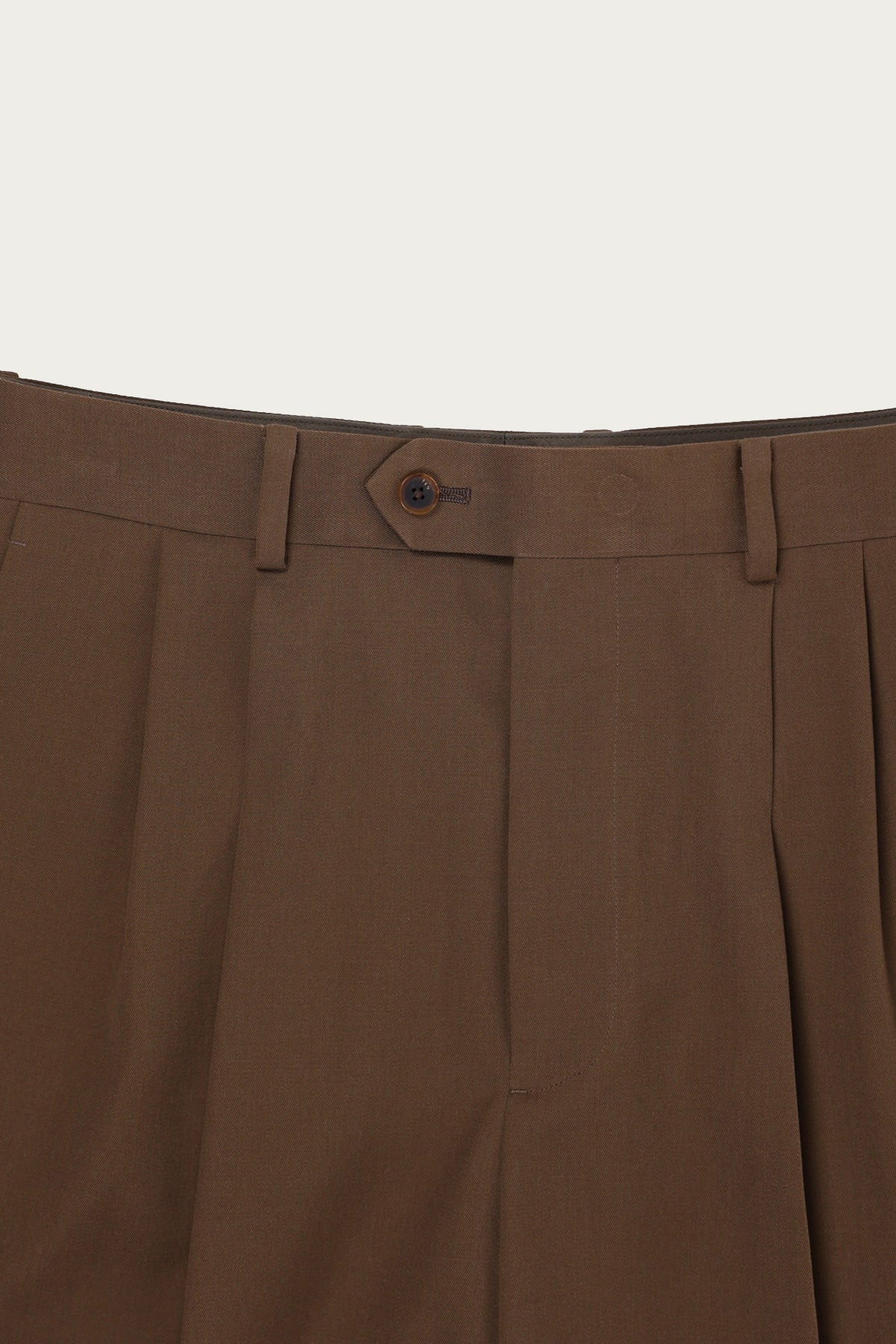 Auralee Light Wool Max Gabardine Shorts ss23 | Dark Brown | Canoe Club