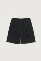 Auralee - Light Wool Max Gabardine Shorts - Top Black (old) - Canoe Club