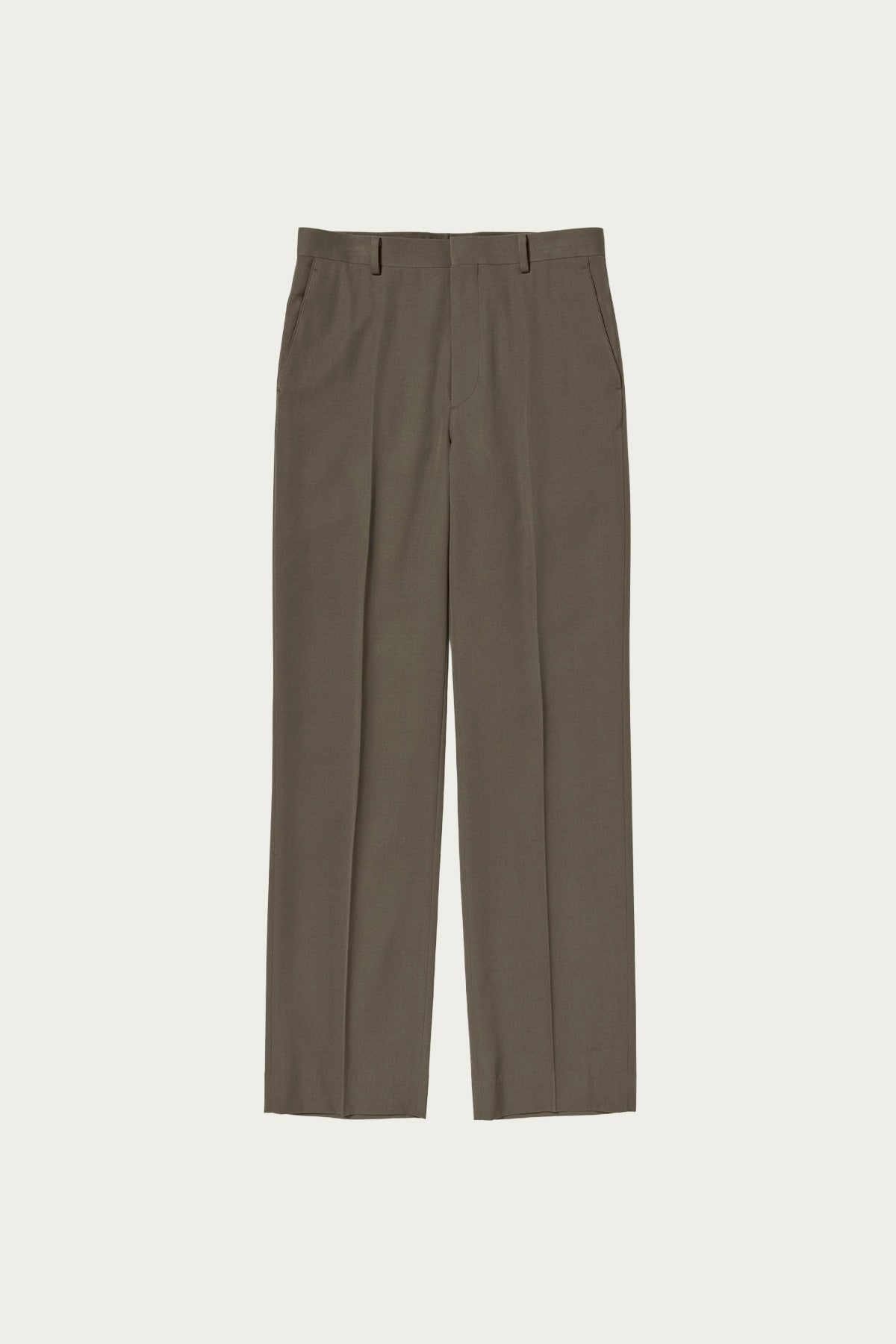 Auralee - Light Wool Max Gabardine Slacks - Dark Olive Brown - Canoe Club